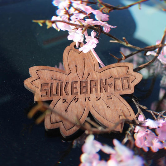 Sakura Wooden Mirror Charm