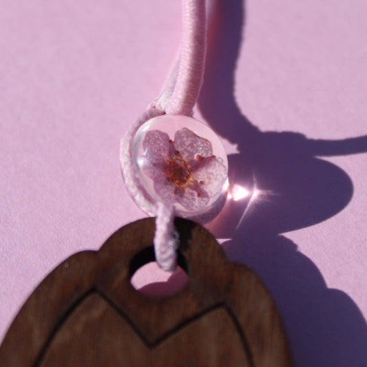 Sakura Wooden Mirror Charm