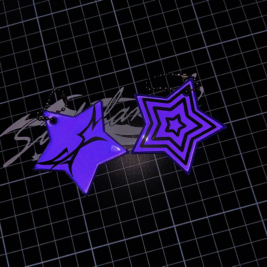 Reflective Star Keychain Purple