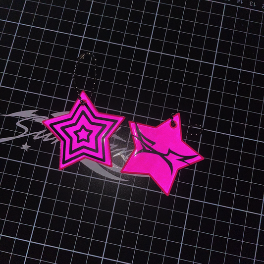 Reflective Star Keychain Pink