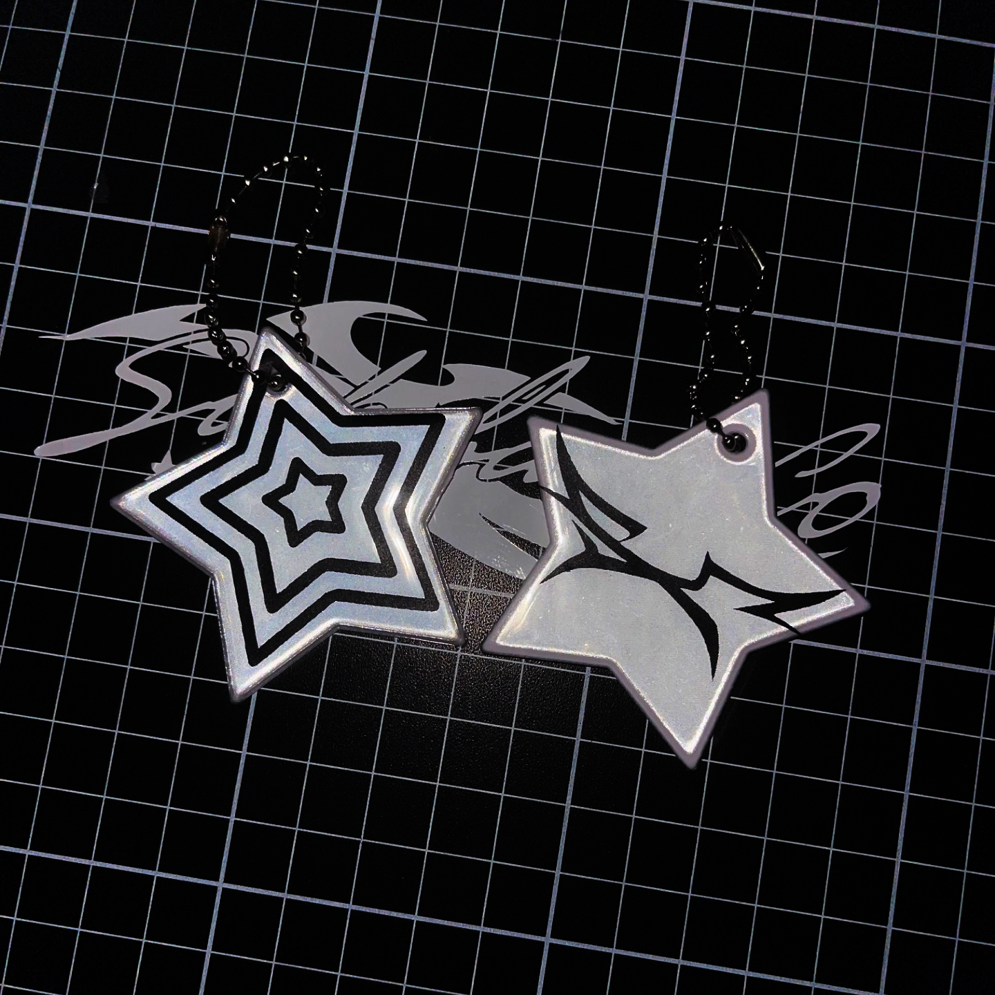 Reflective Star Keychain White